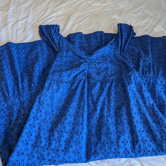 Black taupe eyelet midi sundress - Picture 2 of 3